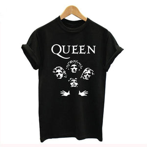 T shirt Women Punk Style Rock Band Queen Short Sleeve T-shirt Fashion Women Streetwear Summer T-shirt