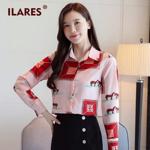 ILARES Blouse Women Womens Tops And Blouses Chiffon Plus Size Shirt Ladies Top Woman Clothes Women Korean Fashion Clothes Tunic