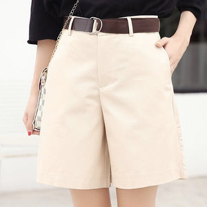 EXOTAO Summer Women Shorts Loose OL High Waist Pantalones Mujer Fashion Wide Leg Short Pants All-Match 5 Colors Cortos